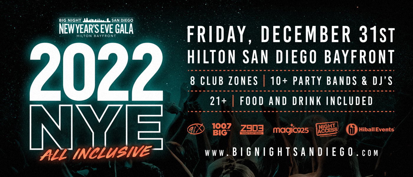 Z90 presents Big Night San Diego New Year&#039;s Eve Gala 2022 - Z90.3 San Diego